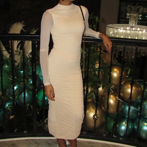 MARSTHELABEL - Cream Mesh Dress Set - Picture 1 of 4